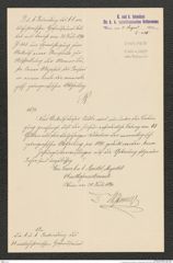 k.k. naturhistorisches Hofmuseum, Intendanzakten 1885-1896 (Hauer), Aktenzahl Z.465.a/1890, Seite 1